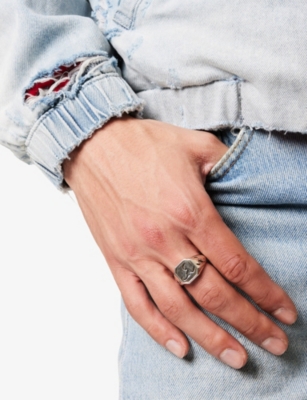 TWOJEYS: Scorpio Sterling-Silver Brass-Plated Ring