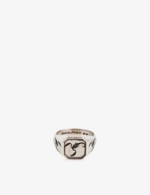 TWOJEYS: Scorpio Sterling-Silver Brass-Plated Ring