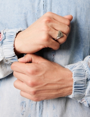 TWOJEYS: Icon Heart Sterling-Silver Brass-Plated Ring