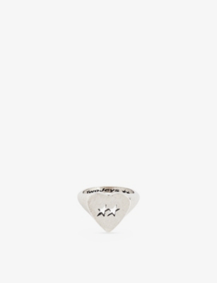 TWOJEYS: Icon Heart Sterling-Silver Brass-Plated Ring