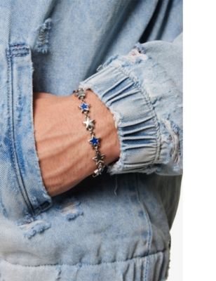 TWOJEYS: Enamel Stars Sterling-Silver Brass-Plated and Enamel Bracelet