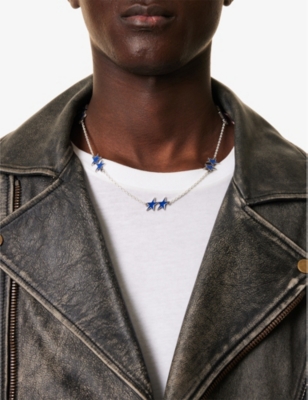 TWOJEYS: Icon Star Sterling-Silver Brass-Plated and Enamel Necklace