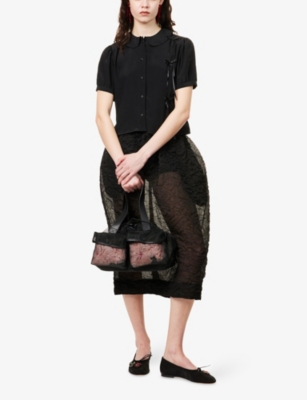 SIMONE ROCHA: Bow Slit-Hem Puff-Sleeve Woven Shirt