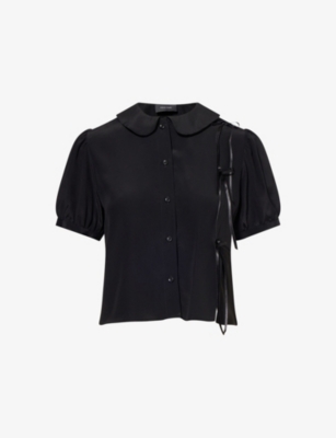 SIMONE ROCHA: Bow Slit-Hem Puff-Sleeve Woven Shirt