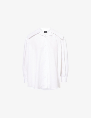 SIMONE ROCHA: Sailor-Collar Puff-Sleeve Cotton Shirt