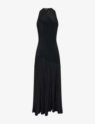 SIMONE ROCHA: Halterneck Bow Crepe Maxi Dress
