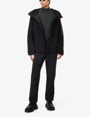CANADA GOOSE MENS BLACK RUPERT HOODED RELAXED-FIT STRETCH-WOVEN JACKET 