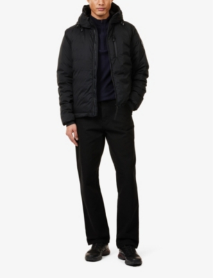 Canada Goose Mens Lodge Brand-patch Regular-fit Shell Jacket Black In Black