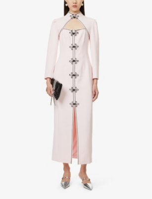 HUISHAN ZHANG: Tao embellished cut-out woven maxi dress