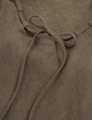 Roxanne Double-Strap Linen Maxi Dress