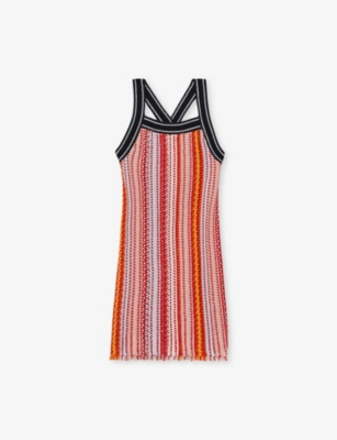 REISS: Amira Striped Knitted Dress 4-9 Years