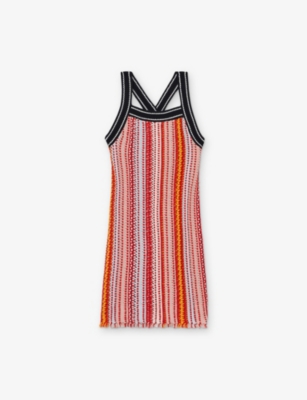 REISS: Amira Striped Knitted Dress 9-13 Years