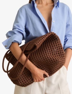REISS: Nancy Woven Tote Bag