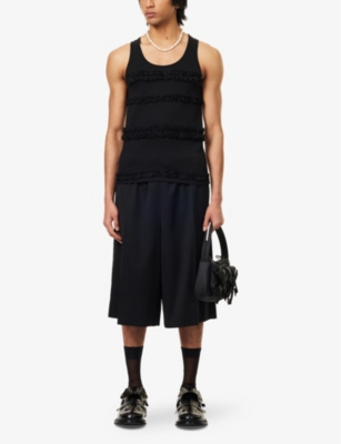 SIMONE ROCHA: Frill-Trim Scoop-Neck Cotton Tank Top