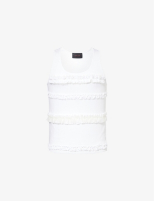 SIMONE ROCHA: Frill-Trim Scoop-Neck Cotton Tank Top