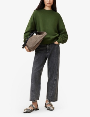 ALLSAINTS: Peggy Zip-Sleeve Cotton Sweatshirt
