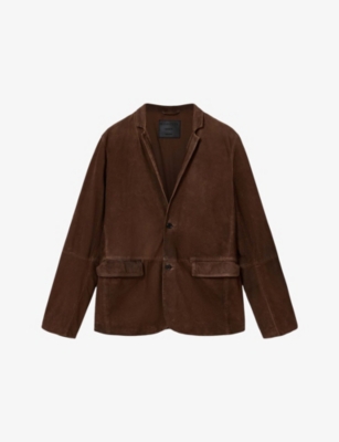 Allsaints: Monet notch-lapel suede blazer