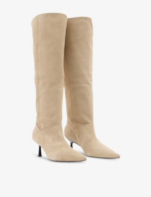 ALLSAINTS: Odyssey folding suede knee-high boots