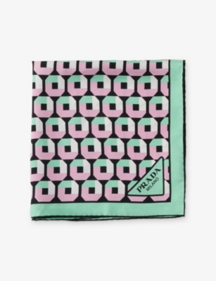 PRADA: Printed Silk-Twill Scarf