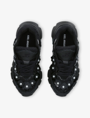 AXEL ARIGATO: Marathon Runner Flower Mesh And Leather Trainers