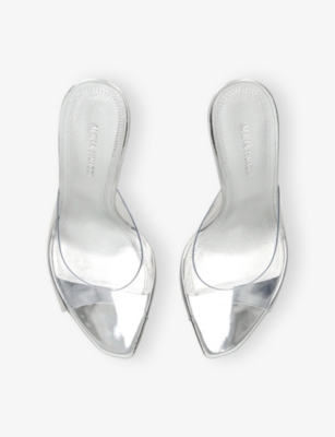 AMINA MUADDI WOMENS OTHER ALEXA 95 PVC HEELED MULES EUR 39 / 6 UK 