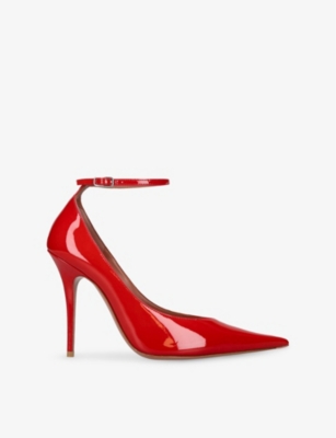 AMINA MUADDI: Anok 105 Patent-Leather Heeled Courts