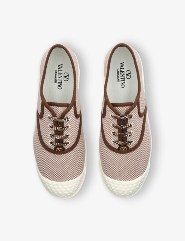 Bay By Bay rubber-toecap cotton low-top trainers