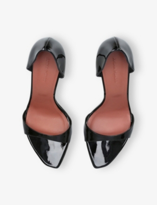 AMINA MUADDI: Agnese 95 Patent-Leather Sandals