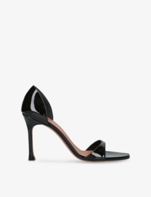 AMINA MUADDI: Agnese 95 Patent-Leather Sandals