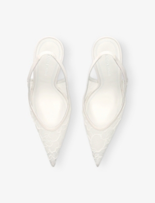 AMINA MUADDI: Anok 105 Lace Slingback Courts