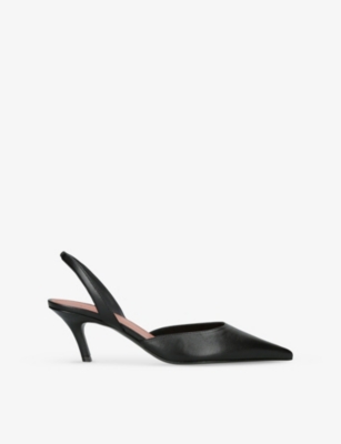 AMINA MUADDI: Sofia Sling-Back Heeled Leather Courts