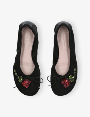 SIMONE ROCHA: Crystal-Embellished Mesh Ballet Flats