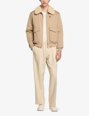 SANDRO: Detachable-Collar Side-Pocket Cotton Jacket
