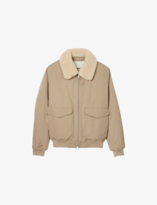 SANDRO: Detachable-Collar Side-Pocket Cotton Jacket