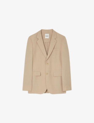 SANDRO: Single-Breasted Lyocell-Blend Blazer