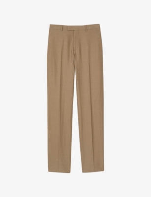 SANDRO: Regular-Fit Straight-Leg Lyocell, Linen and Cotton-Blend Trousers