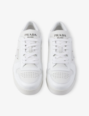 PRADA: Downtown Leather Low-Top Trainers