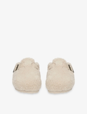 The White Company S Ivory Corkbed Borg Mule Slippers In Neutral