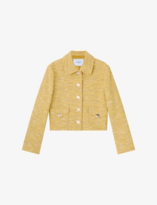 LK BENNETT: Varley Collared Metallic-Tweed Jacket