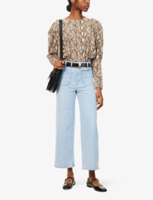 PAIGE: Sasha Ankle Wide-Leg Denim Jeans
