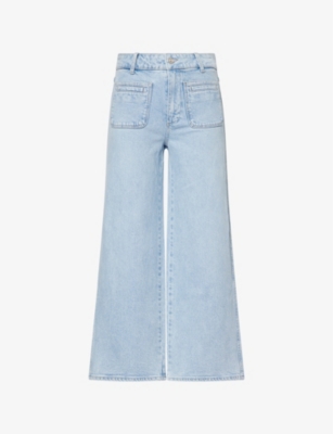 PAIGE: Sasha Ankle Wide-Leg Denim Jeans