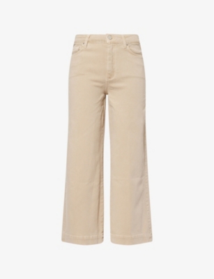PAIGE: Anessa Cropped Wide-Leg Stretch-Denim Jeans