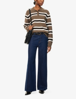 PAIGE: "Zoey 31"" Wide-Leg Denim Jeans"