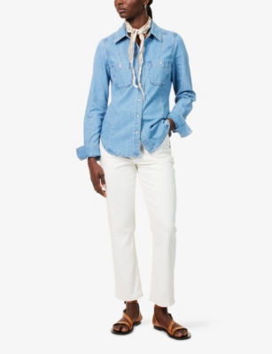 PAIGE: Billy Crop High-Rise Straight-Leg Denim Jeans