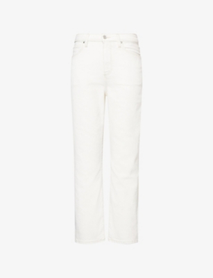 PAIGE: Billy Crop High-Rise Straight-Leg Denim Jeans