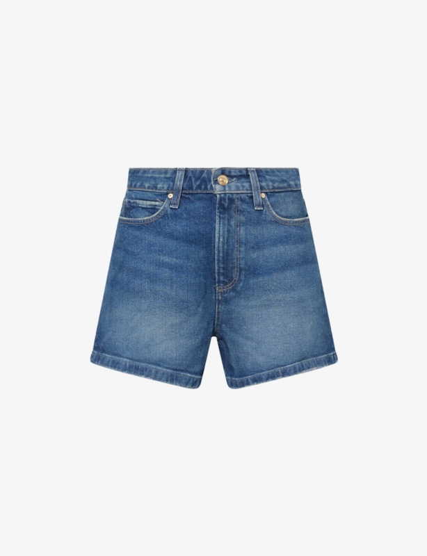Dani High-Rise A-Line Denim Shorts