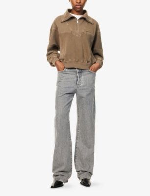 PAIGE: Sawyer Wide-Leg High-Rise Denim Jeans