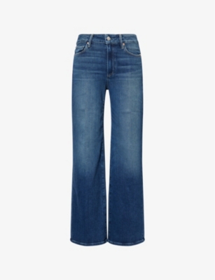 PAIGE WOMENS ALLUSION ANESSA 31' WIDE-LEG HIGH-RISE STRETCH-DENIM JEANS 