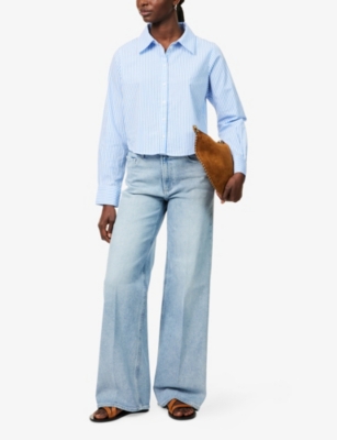 PAIGE: Sasha 32in Wide-Leg Mid-Rise Denim Jeans