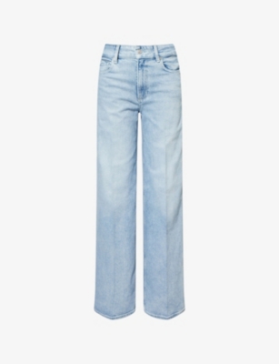 PAIGE: Sasha 32in Wide-Leg Mid-Rise Denim Jeans